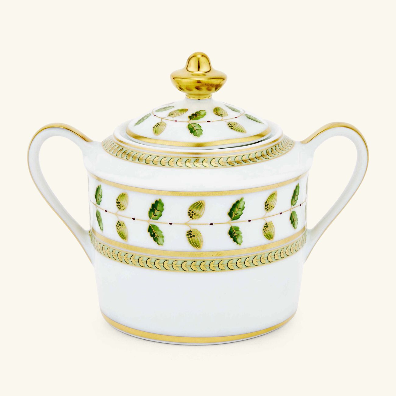bernardaud constance sugar bowl green