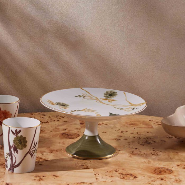 marie daage bouquet de vie cake stand green