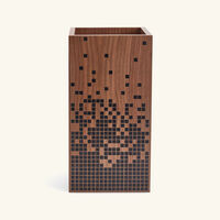 aya the art of living wooden waste basket brown