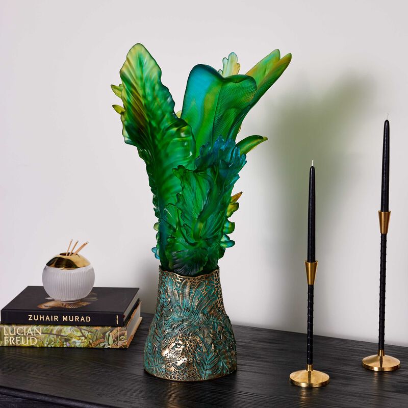 Prestige Tropical Borneo Vase Medium Green daum prestige tropical borneo vase medium green