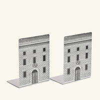 fornasetti architettura bookends grey