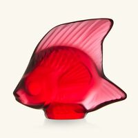 Fish Figurine Small Red lalique fish figurine small red