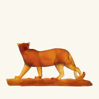 daum tropical leopard figurine medium brown