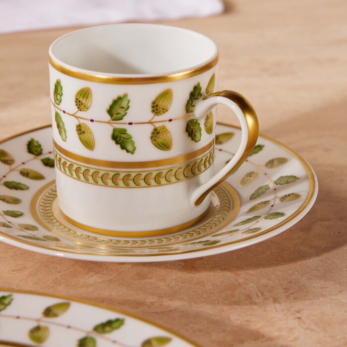 bernardaud constance coffee cup saucer green