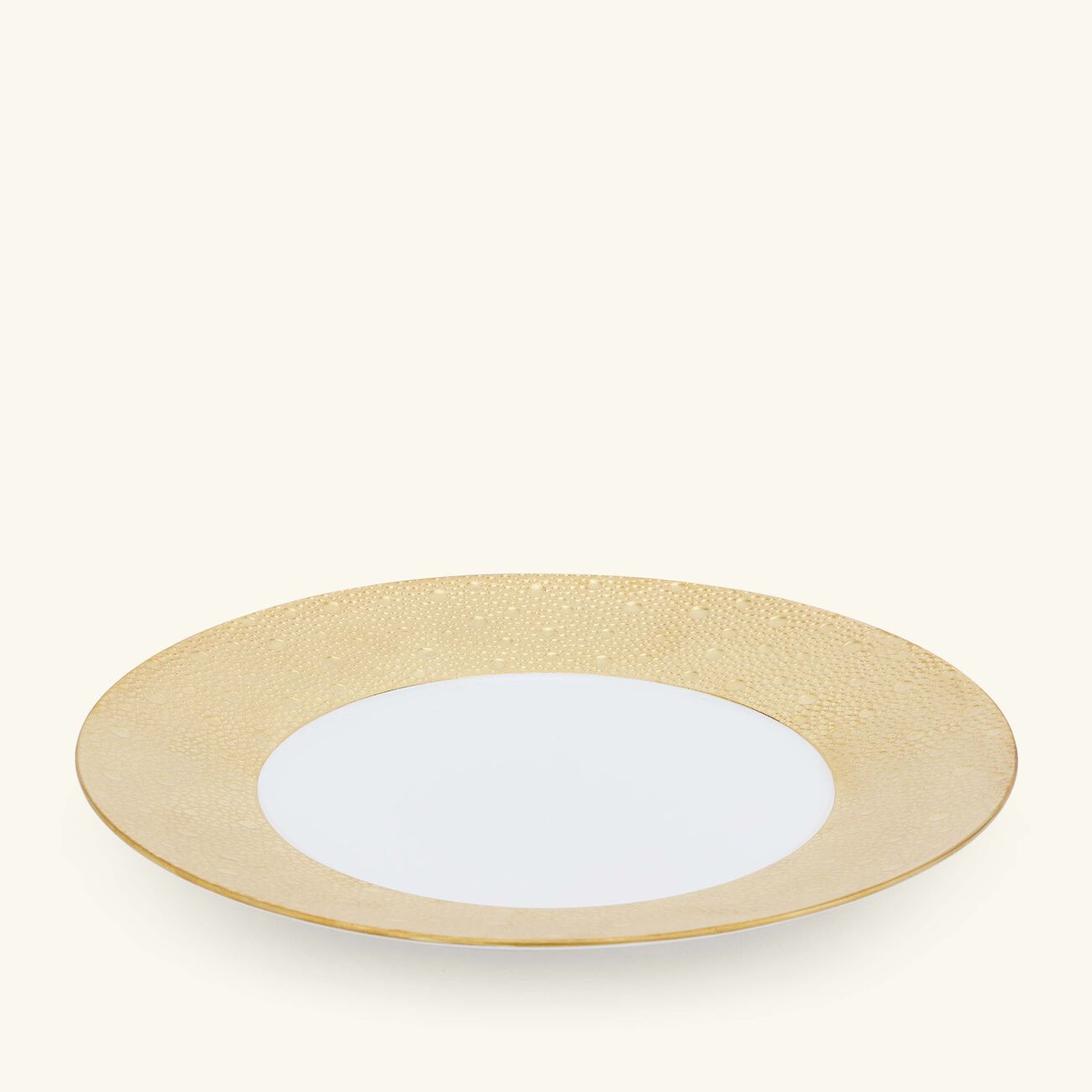 bernardaud ecume dinner plate round gold 26cm
