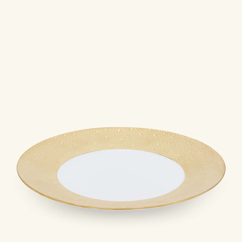 bernardaud ecume dinner plate round gold 26cm