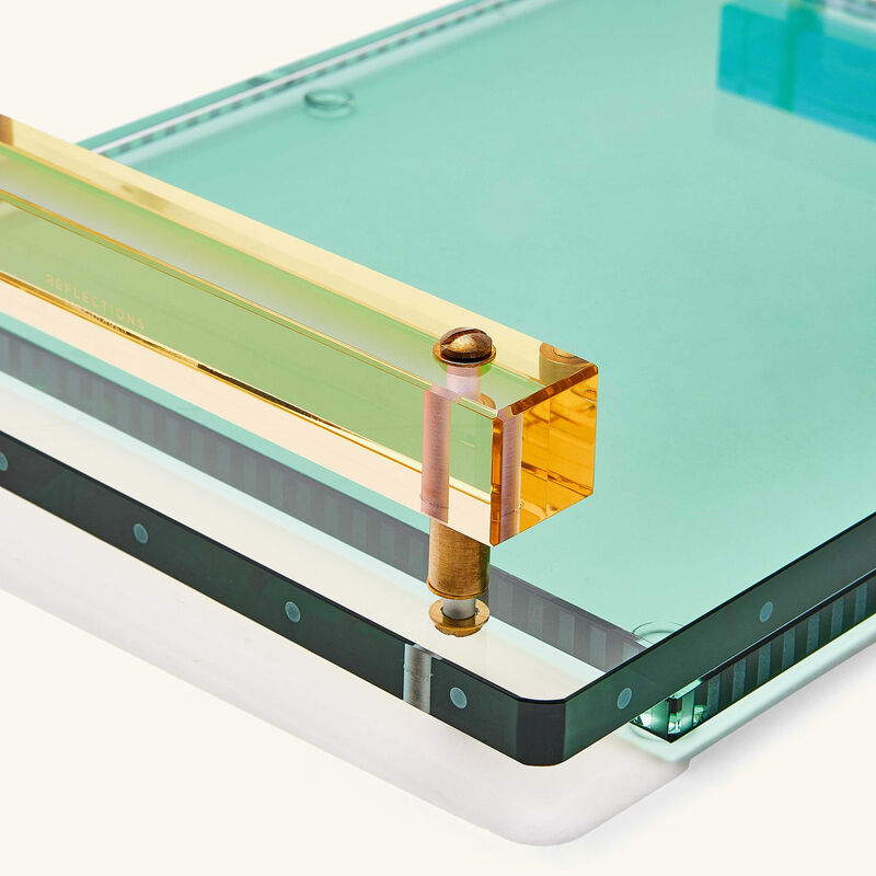 reflections copenhagen panama tray rectangular large green