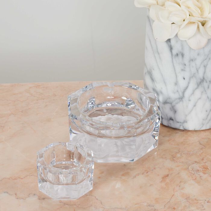 versace medusa lumiere ashtray octagonal mini clear