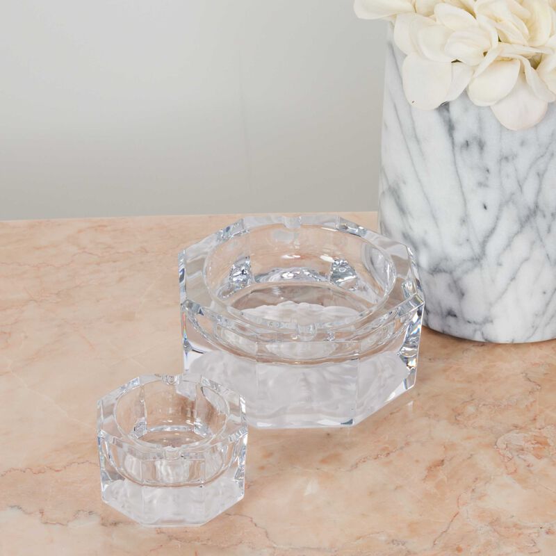 versace medusa lumiere ashtray octagonal mini clear
