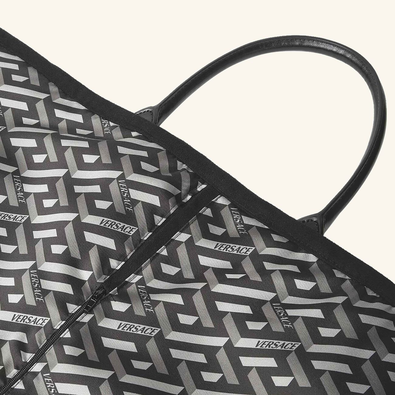 versace la greca top handle bag