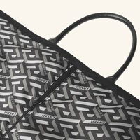 versace la greca top handle bag