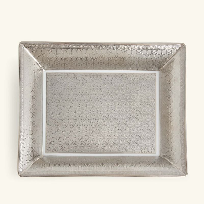 Divine Trinket Tray Rectangular Grey bernardaud divine trinket tray rectangular grey