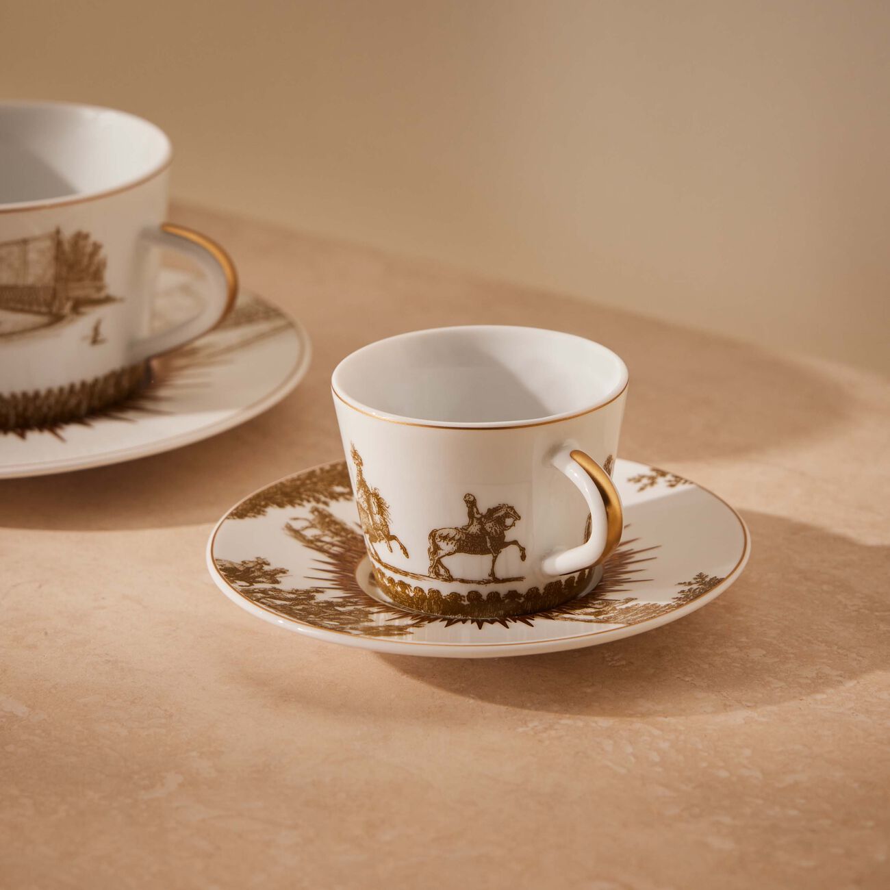 bernardaud versailles enchante set of 4 espresso cups   saucers