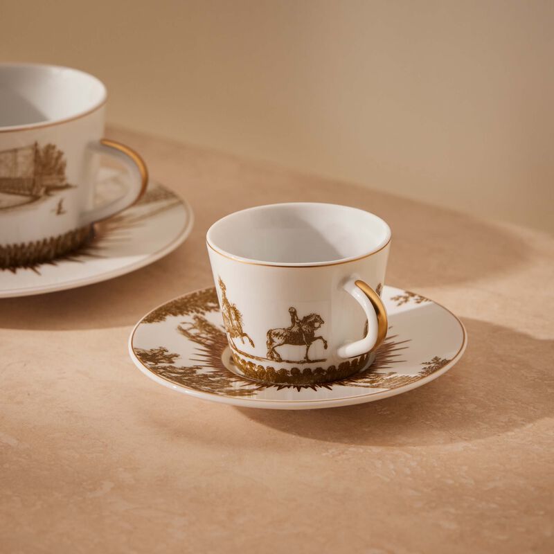 bernardaud versailles enchante set of 4 espresso cups   saucers