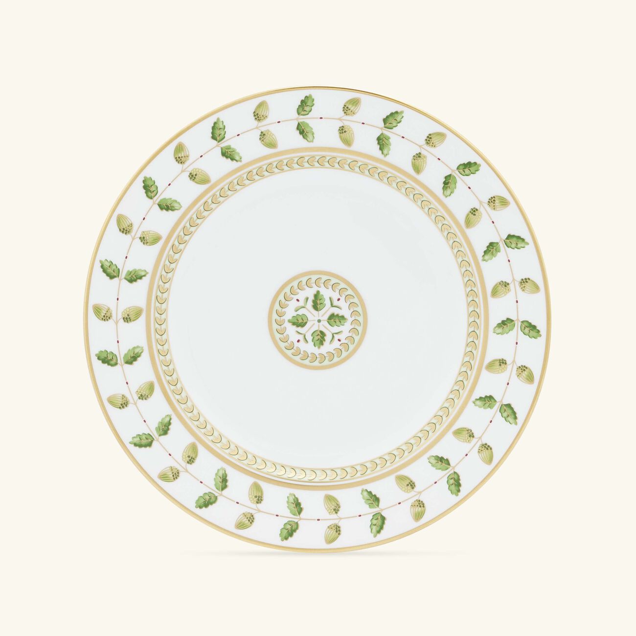 bernardaud constance bread butter plate round green 16cm