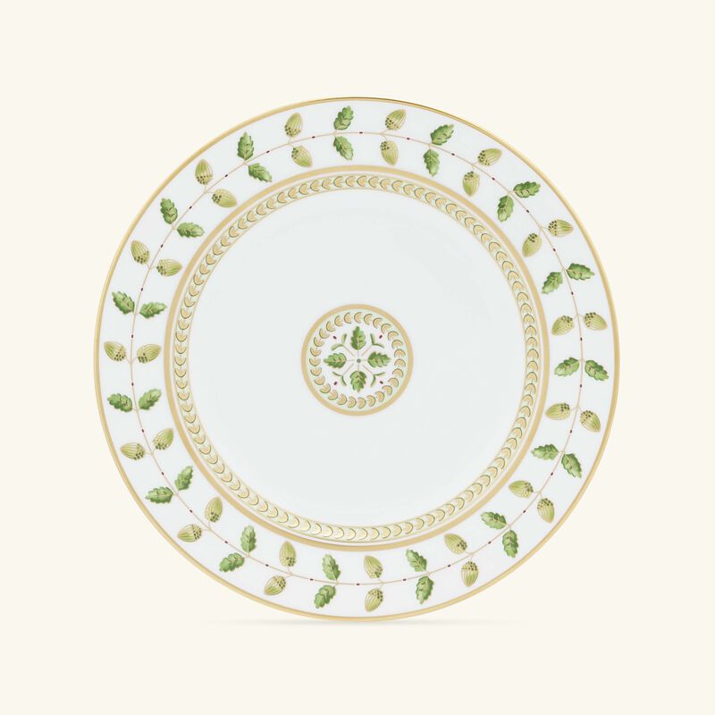 bernardaud constance bread butter plate round green 16cm