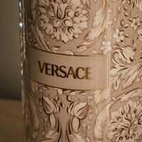 versace barocco beige vase round large