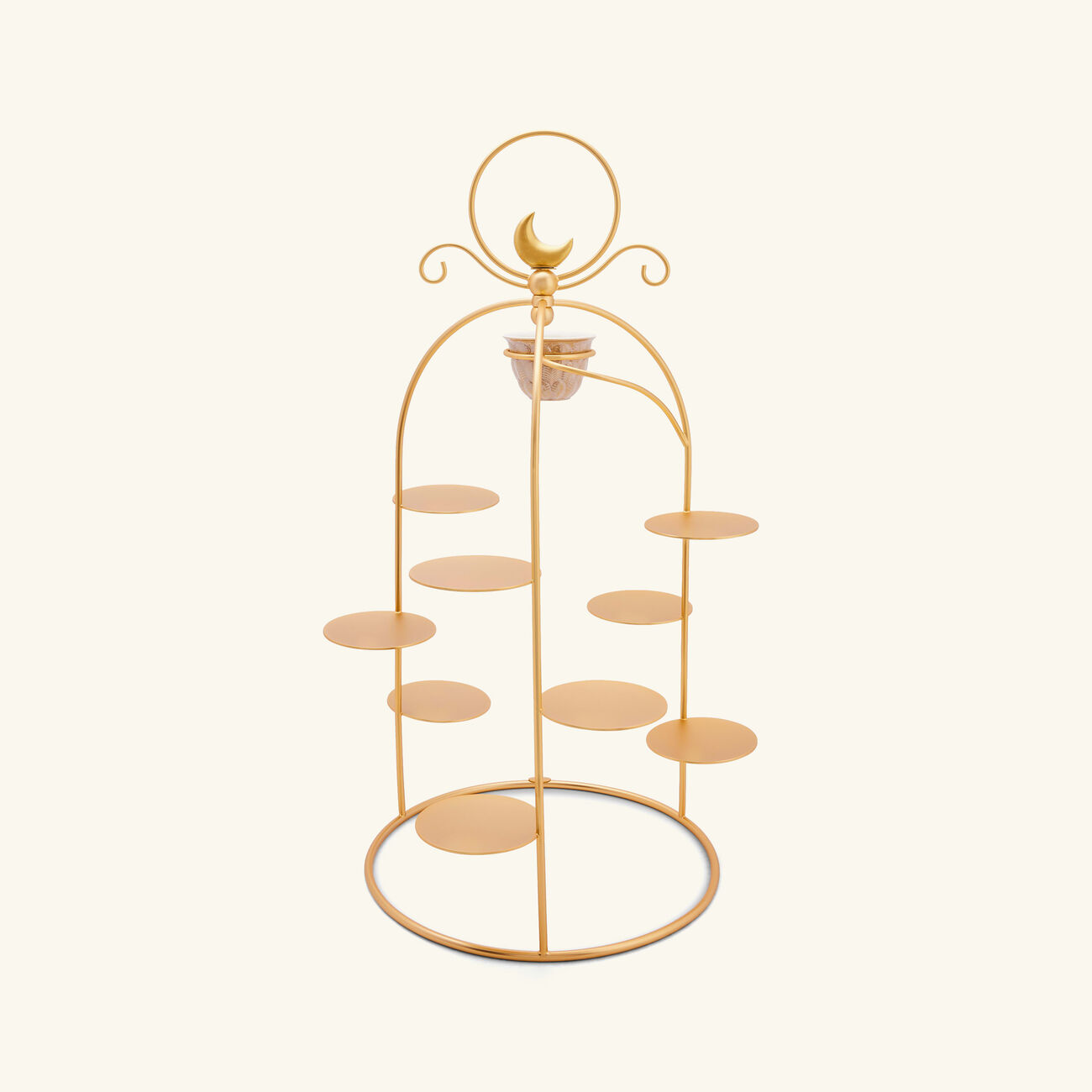 Peacock Extravaganza Pastry Stand & Coffee Cup Holder Gold villari peacock extravaganza pastry stand coffee cup holder gold