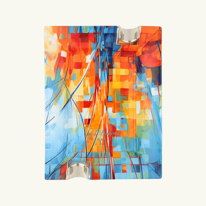 اس تي دوبون منفضة جرافتي مستطيلة كبيرة متعددة الألوان