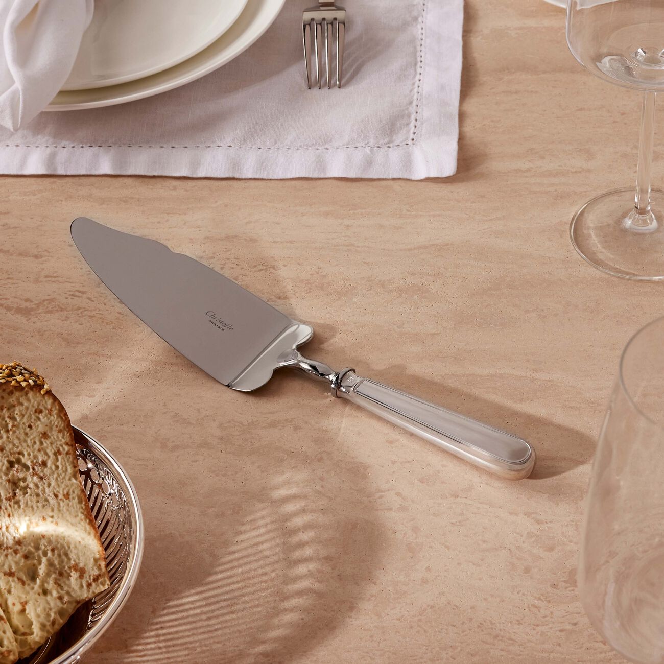 christofle albi cake server silver plated