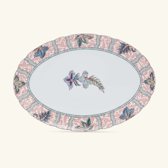 bernardaud collection braqueni  serving platter oval red 33cm