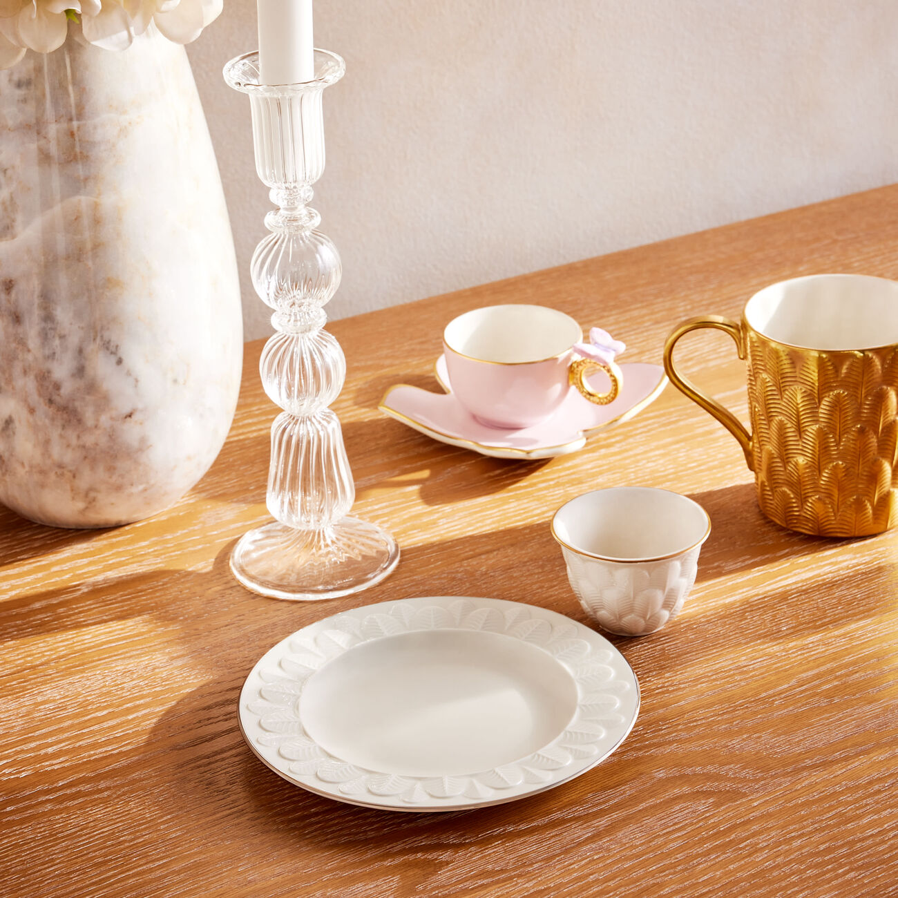 villari peacock bread plate white 17cm