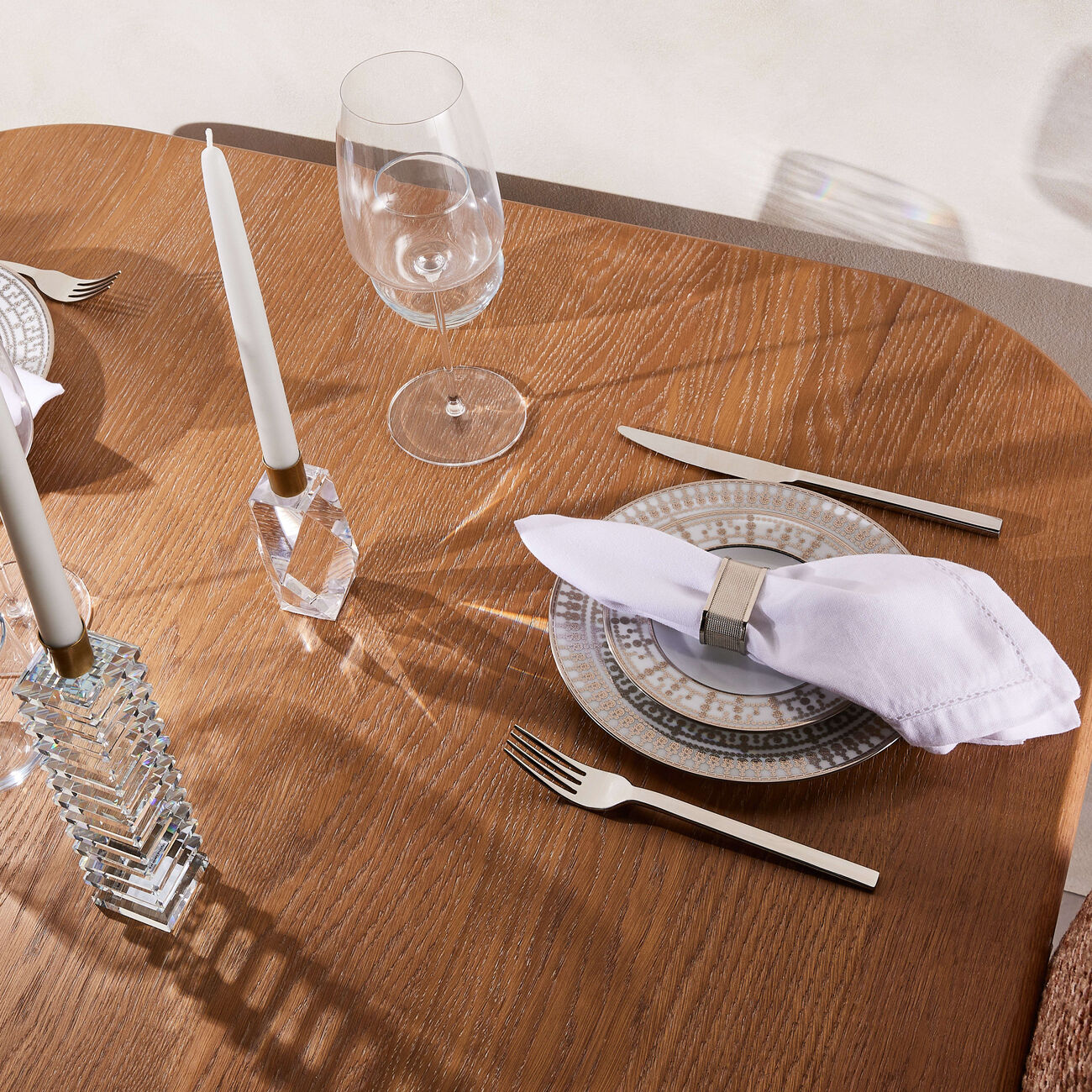 هافيلاند طبق الخبز والزبدة تيارا دائري باللون الفضي 16 سم