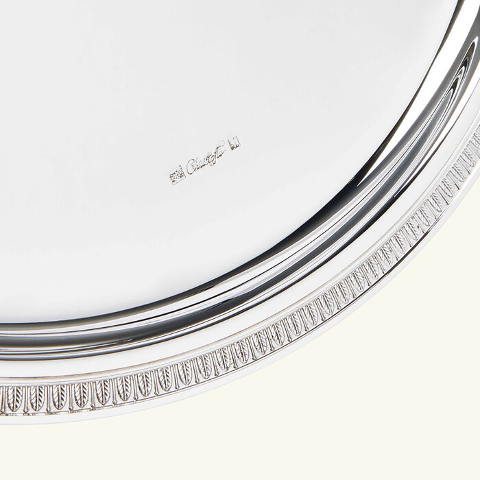 christofle malmaison serving tray round medium silver plated