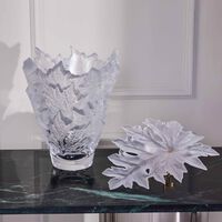 lalique champs lys es vase medium clear