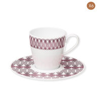 Mood-Set Of 6 Porcelain Coffee Cups And Saucers, small