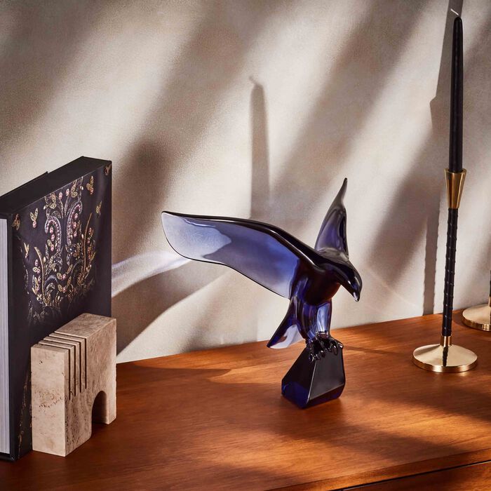 Imperator Eagle Sculpture Medium Blue baccarat imperator eagle sculpture medium blue