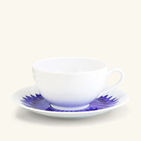 bernardaud in bloom coffee cup   saucer blue set of 2