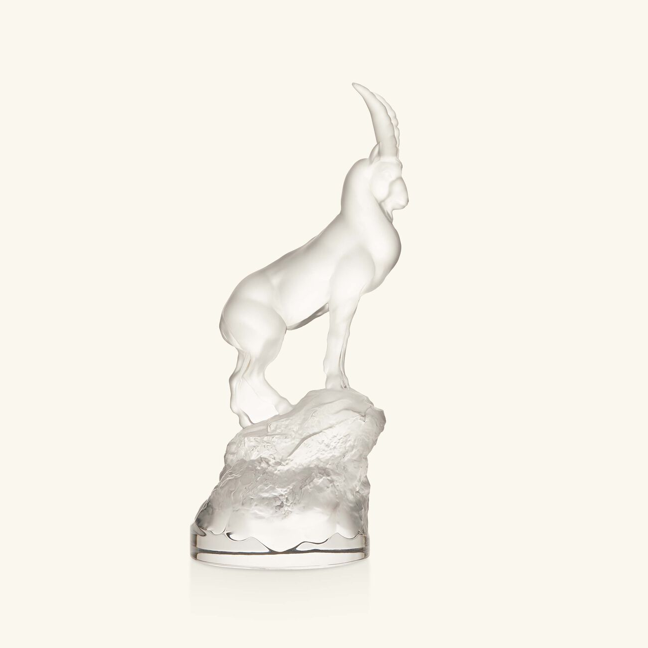 lalique terramineral ibex figurine medium clear