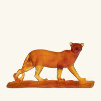 daum tropical leopard figurine medium brown