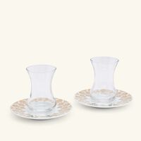 Tamrah by Razan Alazzouni Luna Arabic Tea Cup & Saucer Gold Set of 2 silsal tamrah by razan alazzouni luna arabic tea cup saucer gold set of 2