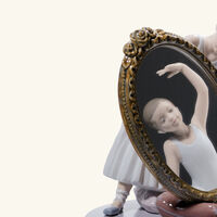 lladro my perfect pose ballet girls sculpture small white