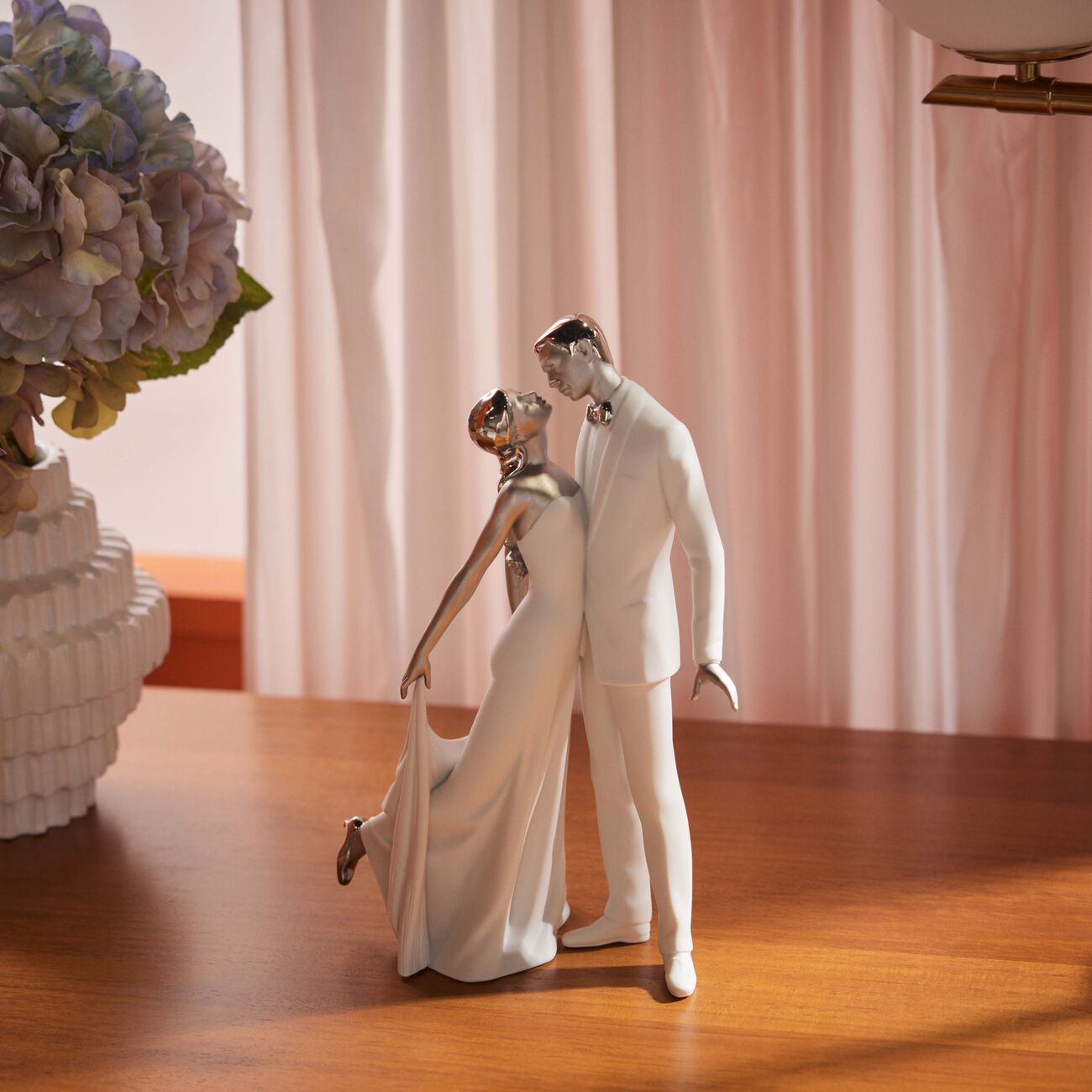 lladro happy anniversary couple sculpture medium white