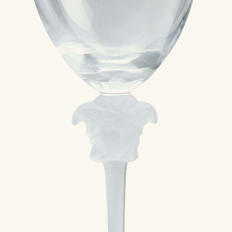 versace medusa lumiere wine glass small clear