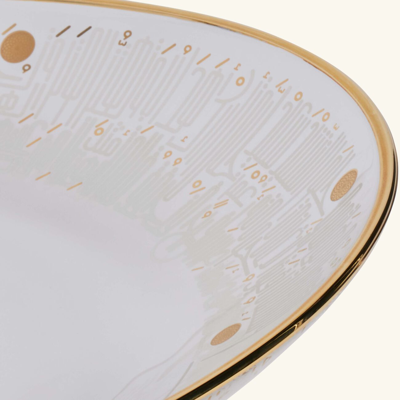 dimlaj hayat serving plate round gold 40cm