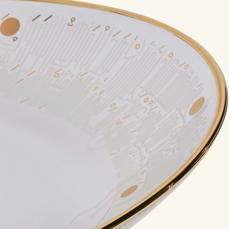 dimlaj hayat serving plate round gold 40cm