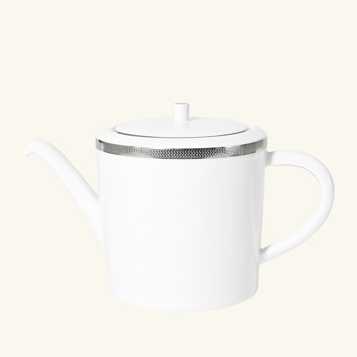 bernardaud maille platine coffee   tea pot white
