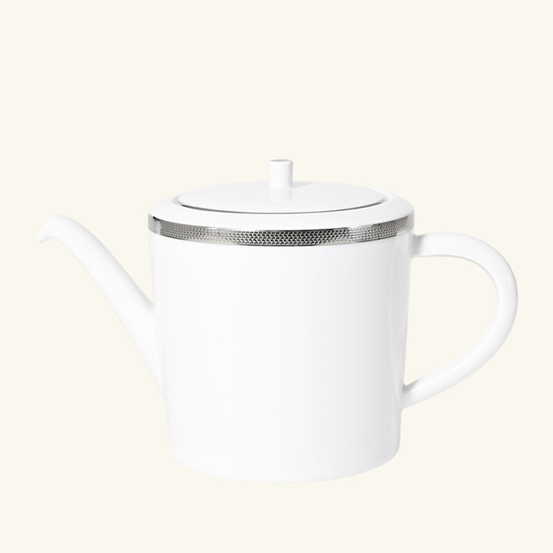 Maille Platine Coffee & Tea Pot White bernardaud maille platine coffee tea pot white
