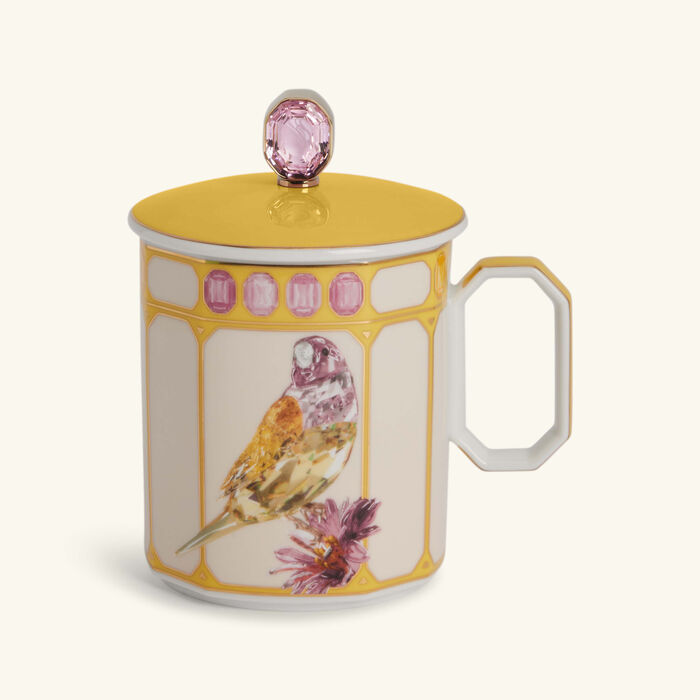 rosenthal idyllia mug with lid finch yellow