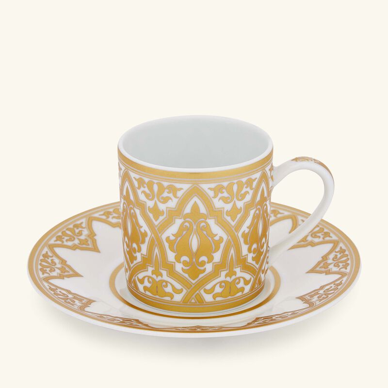 bernardaud venise coffee cup saucer gold
