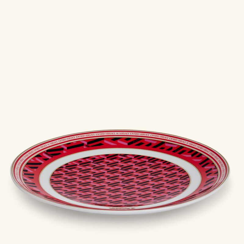 La Greca Signature Bread & Butter Plate Round Red 16cm versace la greca signature bread butter plate round red 16cm