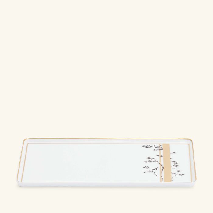 pinto paris kyoto rectangular plate gold band large