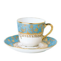 Eden Turquoise Coffret 4 Tasse Set Soucer Cupes Cafe, small