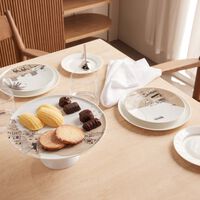 Naseem Cake Stand & Dessert Plate Set Of 4 silsal naseem cake stand dessert plate set of 4