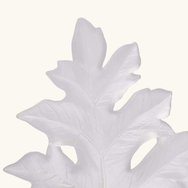 daum born o wall leaf figurine medium white