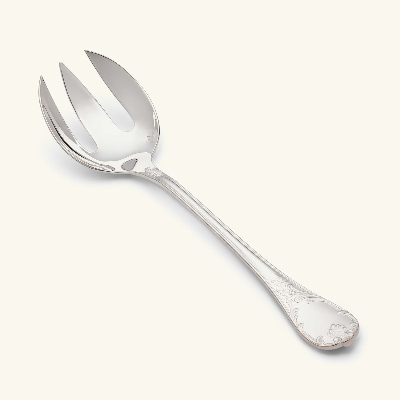 christofle marly salad serving fork silver plated